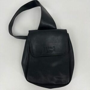 Esprit Vintage Black Crossbody Bag Pebbled Leather San Francisco Est 1968